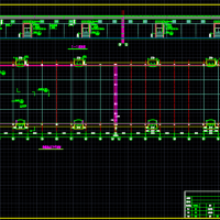 24x108m钢结构顶盖散装平房仓建筑设计图