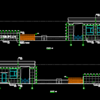 某工业厂区大门及门卫建筑设计图纸
