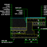 幼儿园活动场地沙坑CAD做法及EPDM现浇地垫做法详图