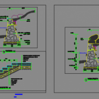 松木桩驳岸标准挡墙驳岸及砌石台阶CAD详图