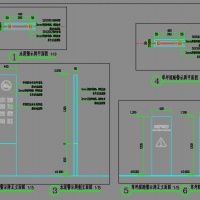 公园标识系统详图垃圾箱固定CAD详图