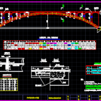 重庆钢筋混凝土箱型拱桥全套设计图(带word说明)