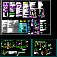 河北邯郸某小学消防水池及设备用房建结水电全套图