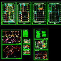 食品加工厂冷库给排水设计cad图