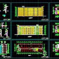 5层中学教学实验楼建筑设计方案图