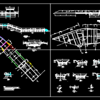 溢洪道平面及剖面设计CAD图