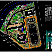 小学景观绿化种植CAD图