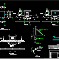 水井房及镇墩设计CAD图