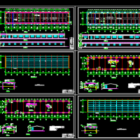 工厂化养猪场配种、妊娠猪舍、育肥猪舍施工图
