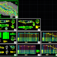 城市垃圾填埋场防洪渠道设计CAD图