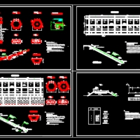 河道段堤防护坡构造图