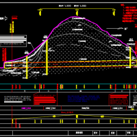 老旧隧道改扩建设计CAD图纸(带文本说明)