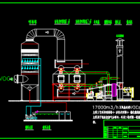 17000风量VOCs废气处理设备cad装配图