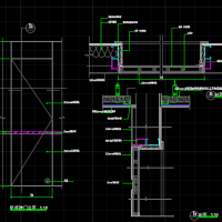 走廊铝板暗门CAD详图