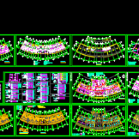 三层框架结构弧形医院康复楼电气施工图纸