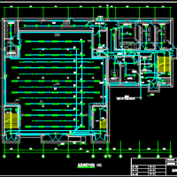 二层食堂电气设计CAD施工图