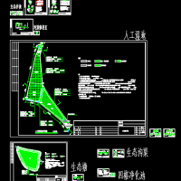 河滨修复生态护坡及人工湿地设计图（格宾网 雷诺护垫 自嵌式挡墙 生态塘 净化池）