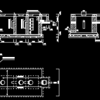 三格砖砌化粪池cad设计图