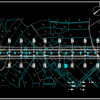 安徽开发区某城市道路CAD施工图设计（含排水交通路灯）