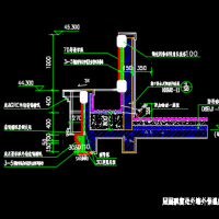 屋面飘窗处外墙外保温节点CAD图