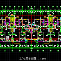 安徽合肥十层住宅楼建筑施工图5682平米