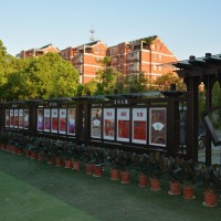 徽派风格钢结构文化长廊园林景观设计图纸