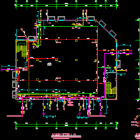 三层框架商业楼建筑给排水设计CAD图