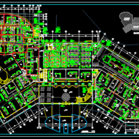 广东六层综合楼暖通空调防排烟系统设计施工图（风冷热泵）