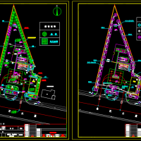 加氢站房总平面图及绿化施工图纸