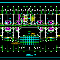 10层框架结构办公楼建筑设方案CAD图
