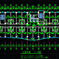 九层酒店建筑设计平立剖方案CAD图