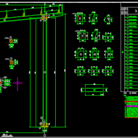 贴邻旧厂房新建钢结构厂棚建筑及结构施工图