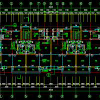 六层坡屋顶住宅楼平立剖CAD图