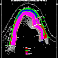 边坡治理工程初步设计CAD图（格构锚杆排水沟）