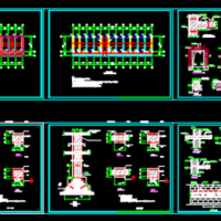 山东某砌体结构预制板教学楼加固CAD图纸