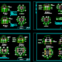 钢结构刚柱脚刚接铰接设计CAD图