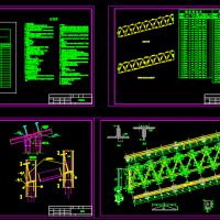 24m跨钢桁架栈桥CAD详图