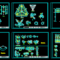 单立柱三面广告牌钢结构设计图