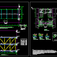 钢结构连廊结构设计CAD施工图