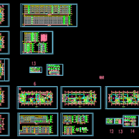 某地四层教学楼及三层食堂办公综合楼建筑图