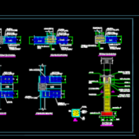 碳纤维梁柱结构加固结构CAD图纸