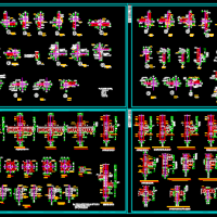 混凝土结构梁柱加固及钢结构梁柱加固节点大样图