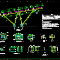 单双车位光伏车棚结构设计图