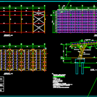 PHC管桩基础光伏车棚结构施工图纸