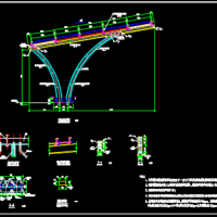 V型光伏车棚结构设计施工图