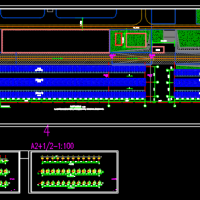 光伏车棚平面布置及基础施工图