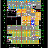 地下车库标识标线图及导向箭头CAD详图