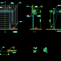 彩钢板卷帘门建筑大样CAD图