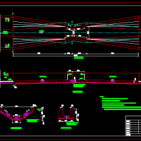 小型渠道无喉量水堰设计CAD图