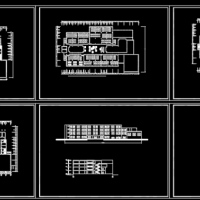 某学校三层图书馆建筑设计方案图纸